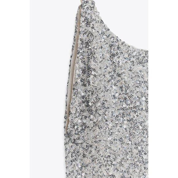 ZARA SEQUINNED CAMISOLE DRESS - Picture 4 of 4